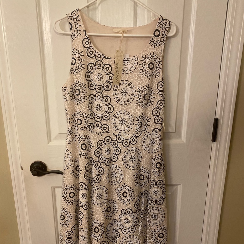 Altard State Cream/Navy Dress- Size L- NWT
